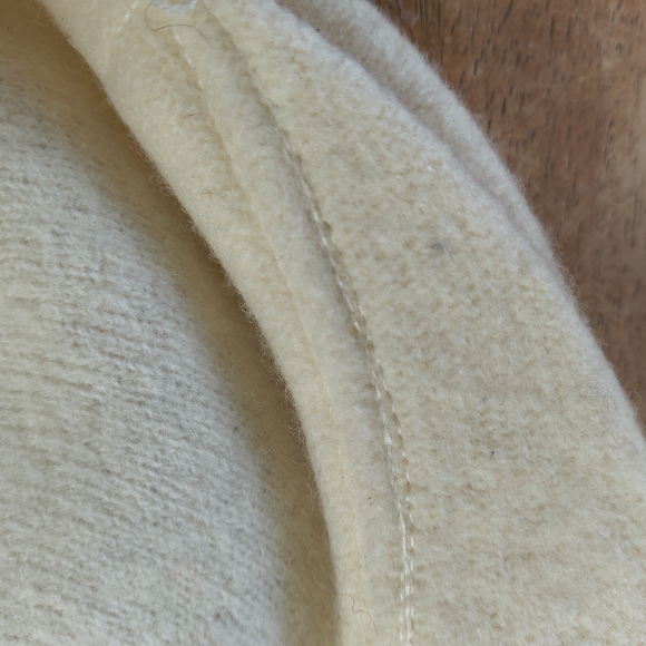 Vintage Normandy ultrabasque white cream colored wool beret newsboy hat - Picture 8 of 9